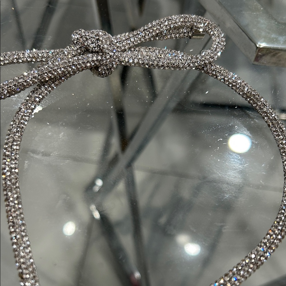 J. Crew Silver Sparkle Hair Accessory with Crystals